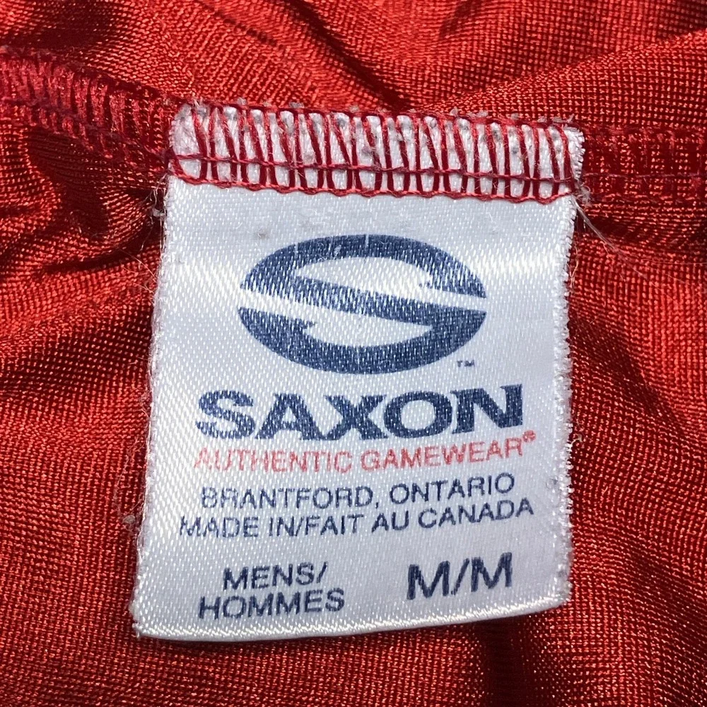 Vintage Red Shiny Silky Dazzle Basketball Shorts Made in Canada Mens Medium
